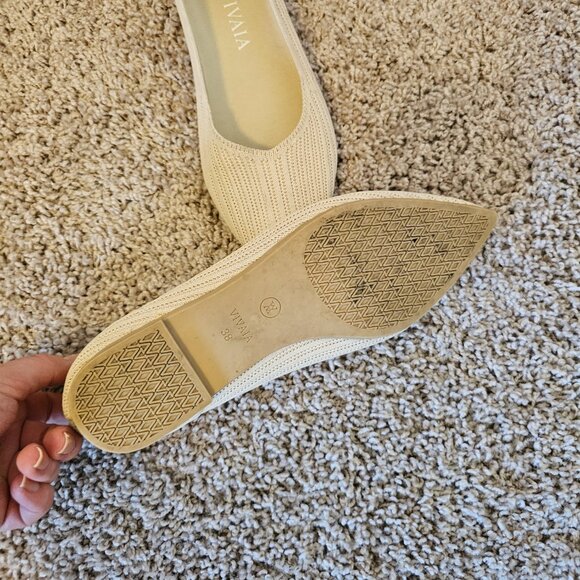 Vivaia Cream Flats size 38 - Picture 4 of 4